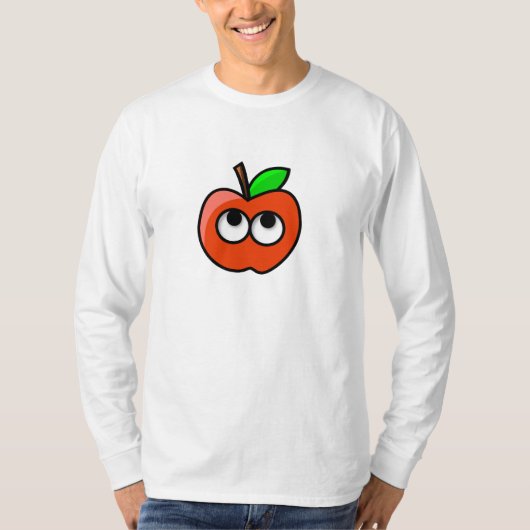 T-shirt longue chemise de douille de la pomme tonymacx86 (Devant)