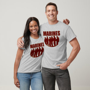 T-shirt Longue chemise de raglan de douille de MARINES