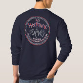 T-shirt Longue chemise d'unité de douille de Wolfpack (Dos)