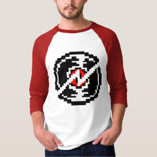T-shirt Longue chemise rouge de douille avec l'image
