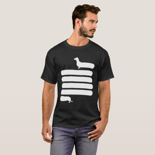 T-shirt Longue Dachshund Wiener Weiner Daschund Chien Dach (Devant entier)