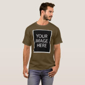 T-shirt Longue douille de base : Brun (Devant entier)