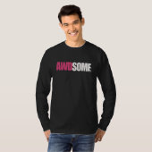 T-shirt longue douille noire awdsome (Devant entier)