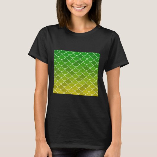 T-shirt Longue échelle de poisson jaune (Devant)