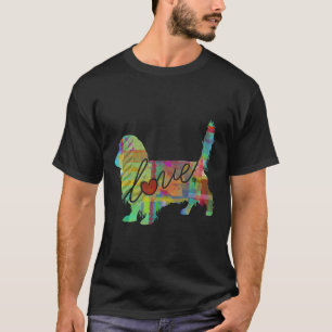 T-shirt Longue Haine Dachshund Weiner Chien Aime Un Brilla