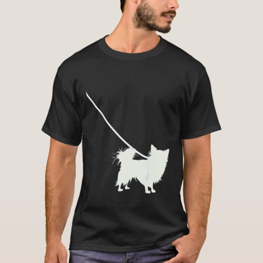 T-shirt Longue Haired Chihuahua Sur Un Animal De Compagnie (Devant)