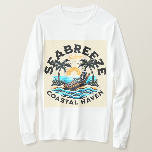 T-shirt longue plage pour hommes (Design devant)