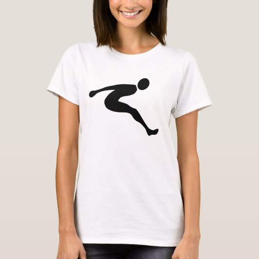 T-shirt Longue saut - Noir (Devant)