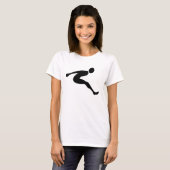 T-shirt Longue saut - Noir (Devant entier)