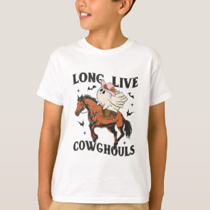 T-shirt Longue Vie Cowghoulouls mignon Fille Fantôme Hallo