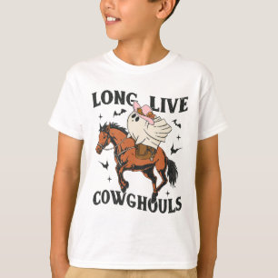 T-shirt Longue Vie Cowghoulouls mignon Fille Fantôme Hallo