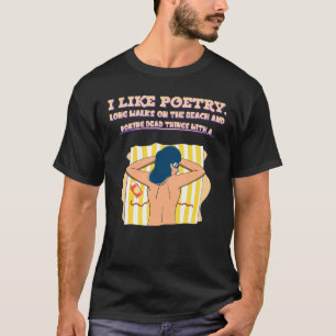 T-shirt Longues Promenades Sur La Plage Graphique