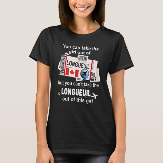 T-shirt Longueuil Boarding Pass Longueuil Girl Longueuil (Devant)