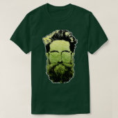 T-shirt Longueur Beard Drôle Portes Faces 3 (Design devant)