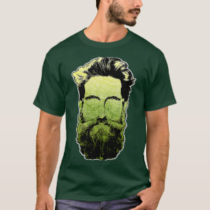 T-shirt Longueur Beard Drôle Portes Faces 3