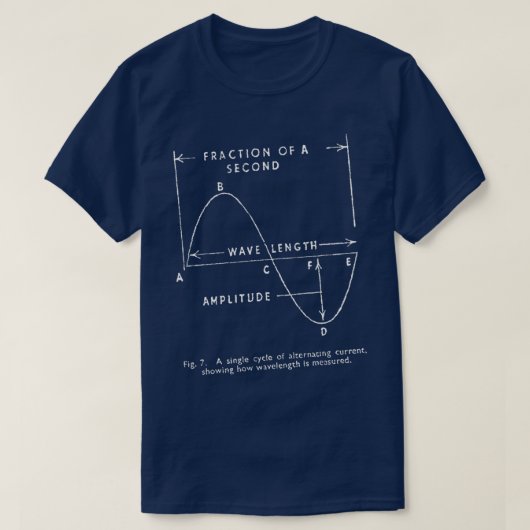 T-shirt Longueur d'onde foncée (Design devant)