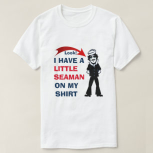 T-SHIRT LOOK! I HAVE A LITTLE SEAMAN ON MY SHIRT CUTE