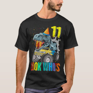 T-shirt Look Who's 11th Birthday Monster Dinosaur 