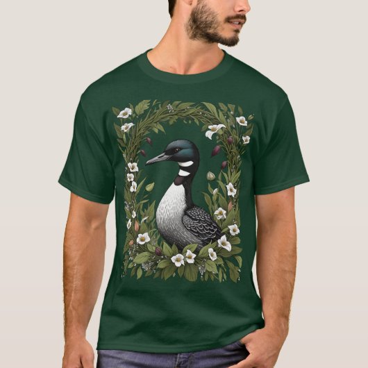 T-shirt Loon Commun Entouré De Lames Fleurs De Chaussures (Devant)