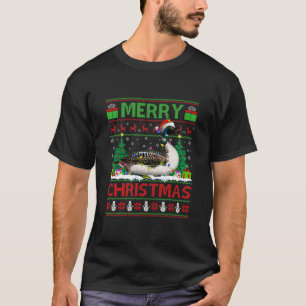 T-shirt Loon Oiseau Amant Xmas Éclairage Père Noël Lot