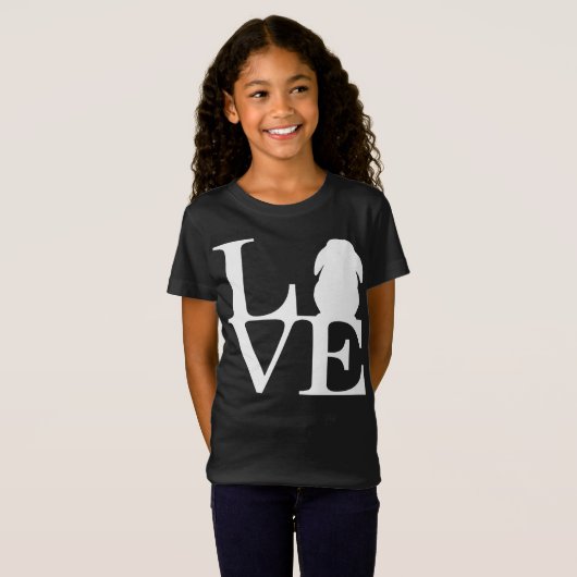 T-Shirt Lop Rabbit Lover I Love Bunnies Graphisme (Devant entier)
