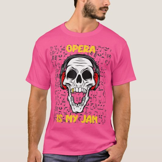 T-shirt L'Opéra Est Mon Jam - Crâne Et Casques (Devant)