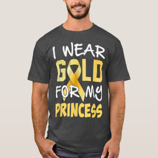 T-shirt L'or de sensibilisation au cancer de l'enfance pou