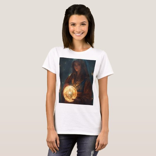 T-shirt L'Orbe du Mystère : Lumière dans ses mains (Devant entier)