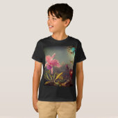 T-shirt L'orchidée de Cattleya et trois colibris Heade (Devant entier)