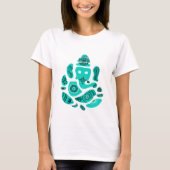 T-shirt Lord Ganesh Elephant Women's Basic T-Shirt, White (Devant)