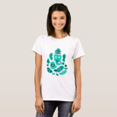 T-shirt Lord Ganesh Elephant Women's Basic T-Shirt, White (Devant entier)