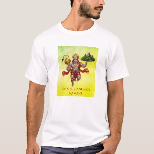 T-shirt Lord Hanuman Flying Lifting Mountain (Devant)