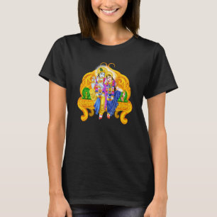 T-shirt Lord Krishna Et Devi Radha Méditation De La Déité 