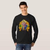 T-shirt Lord Krishna Et Devi Radha Méditation De La Déité (Devant entier)