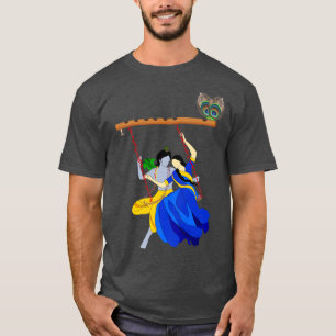 T-shirt Lord Krishna Et Radha Eternal Love Premium