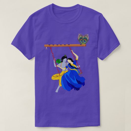 T-shirt Lord Krishna Et Radha Eternal LovePremium (Design devant)