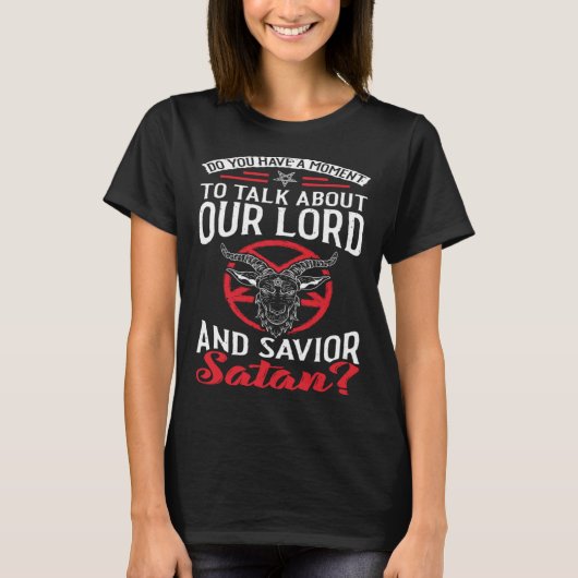 T-shirt Lord Savior Satan Witchcraft Satanic Baphomet Goth (Devant)