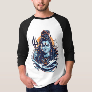 T-shirt Lord Shiva Adiyogi Art - Powerful Mahadev Trident