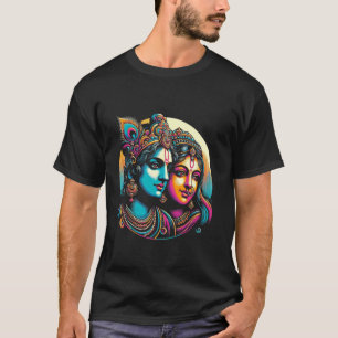 T-shirt Lord Shri Krishna Radha Rani Radhika Dieu Lover De