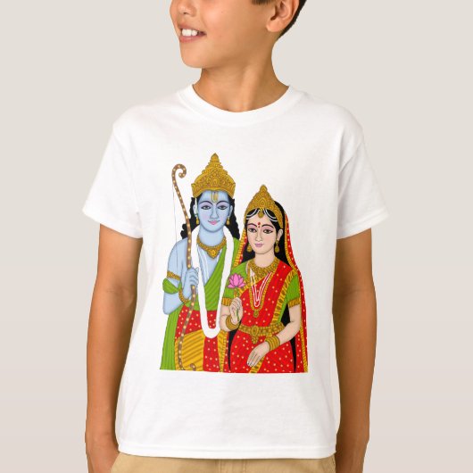 T-Shirt Lord Sitaram – Vêtements dévotionnels pour (Devant)
