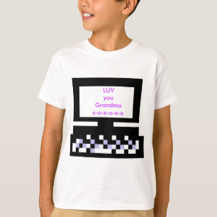 T-shirt L'ordinateur Bk LUV d'images de série d'artiste de