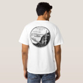 T-shirt l'Orégon "état divise" le "lac de cratère " (Dos entier)