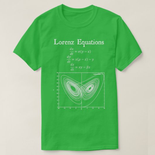 T-shirt Lorenz Equation papillon effet Chaos Théorie Vint (Design devant)