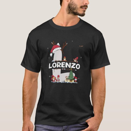 T-shirt Lorenzo Christmas W Lorenzo Nom Pour Noël (Devant)