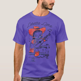 T-shirt Loretta Lynn Style rétro Ventilateur de campagne C