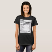 T-shirt Lori Information et faits indéniables (Devant entier)
