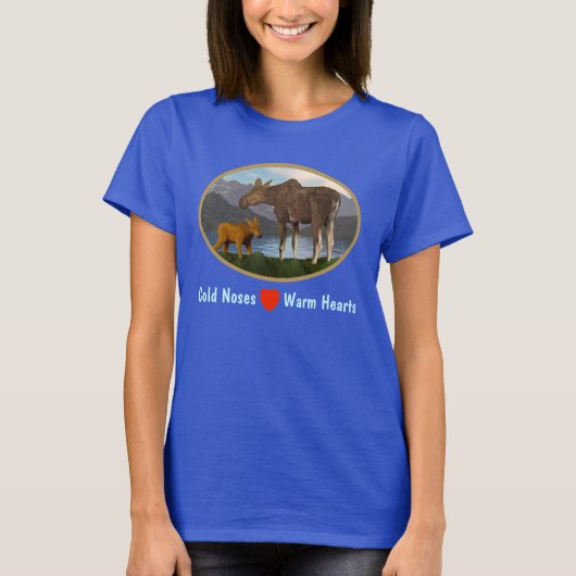 T-shirt L'orignal dans le pré (Devant)