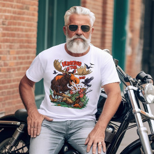 T-shirt L'orignal et le chasseur de chasse