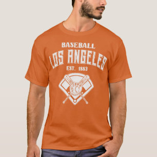 T-shirt Los Angeles Baseball Est 1883 Texte blanc Vintage