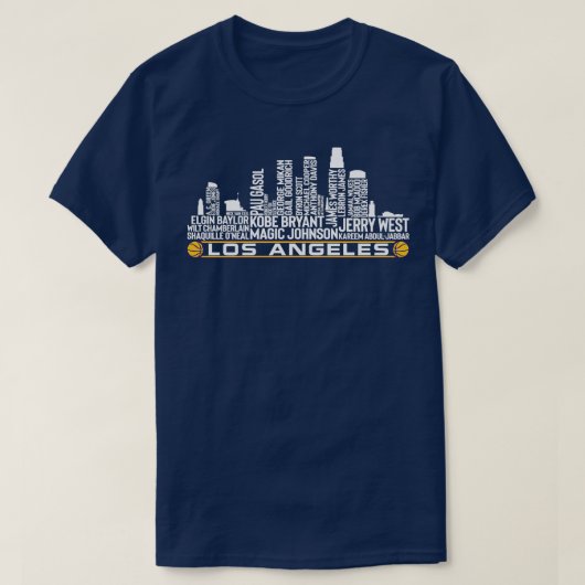 T-shirt Los Angeles Basketball Team All Time Legends Los A (Design devant)